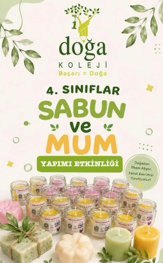 4. sınıf öğrencilerimiz, okulumuzun eğitim anlayışına kazandırdığı ve fark yaratan Ekoloji dersi kapsamında sabun ve mum yapımı etkinliği gerçekleştirdi.