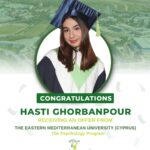 Congratulations to our student Hasti Ghorbanpour on receiving an offer from the Eastern Mediterranean University (Cyprus) for the Psychology program.