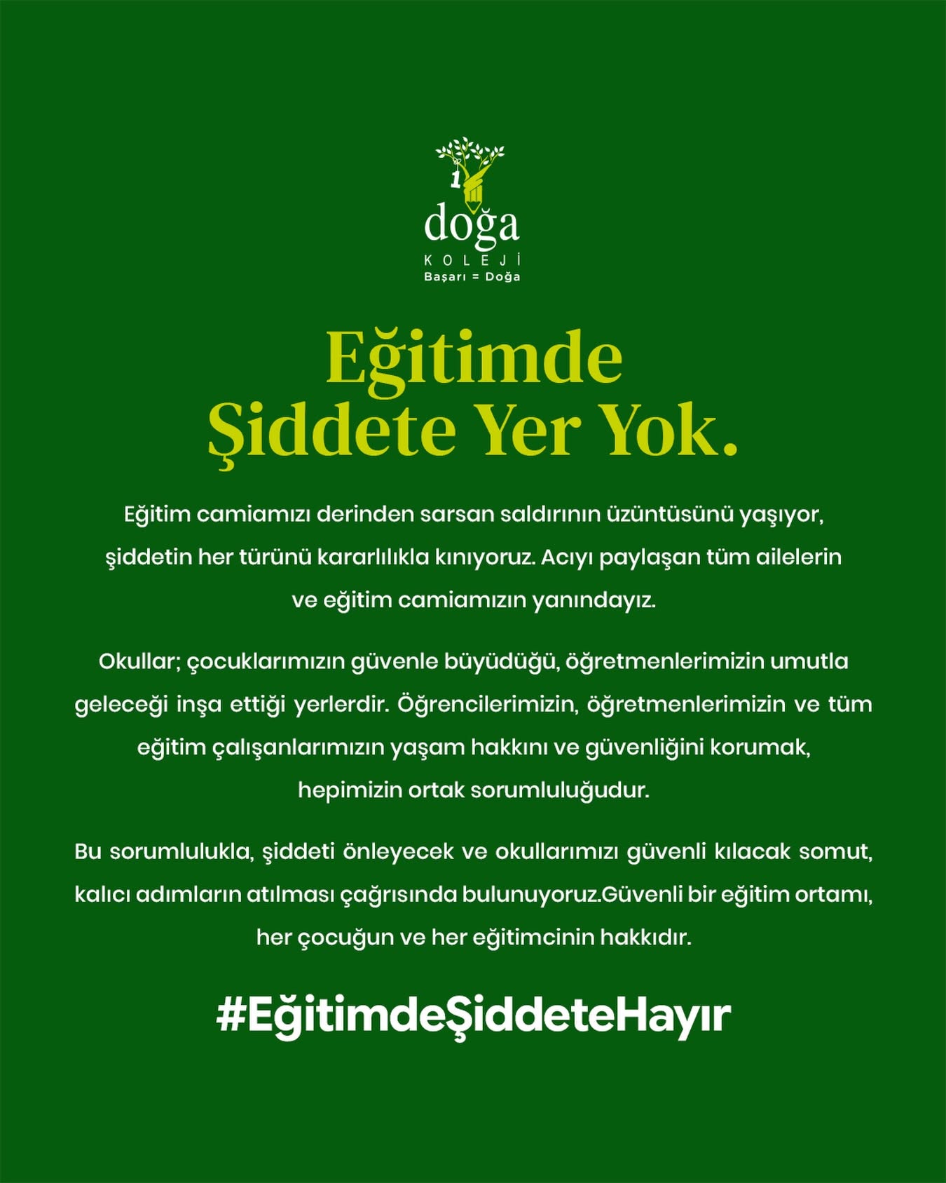 #EğitimdeŞiddeteHayır